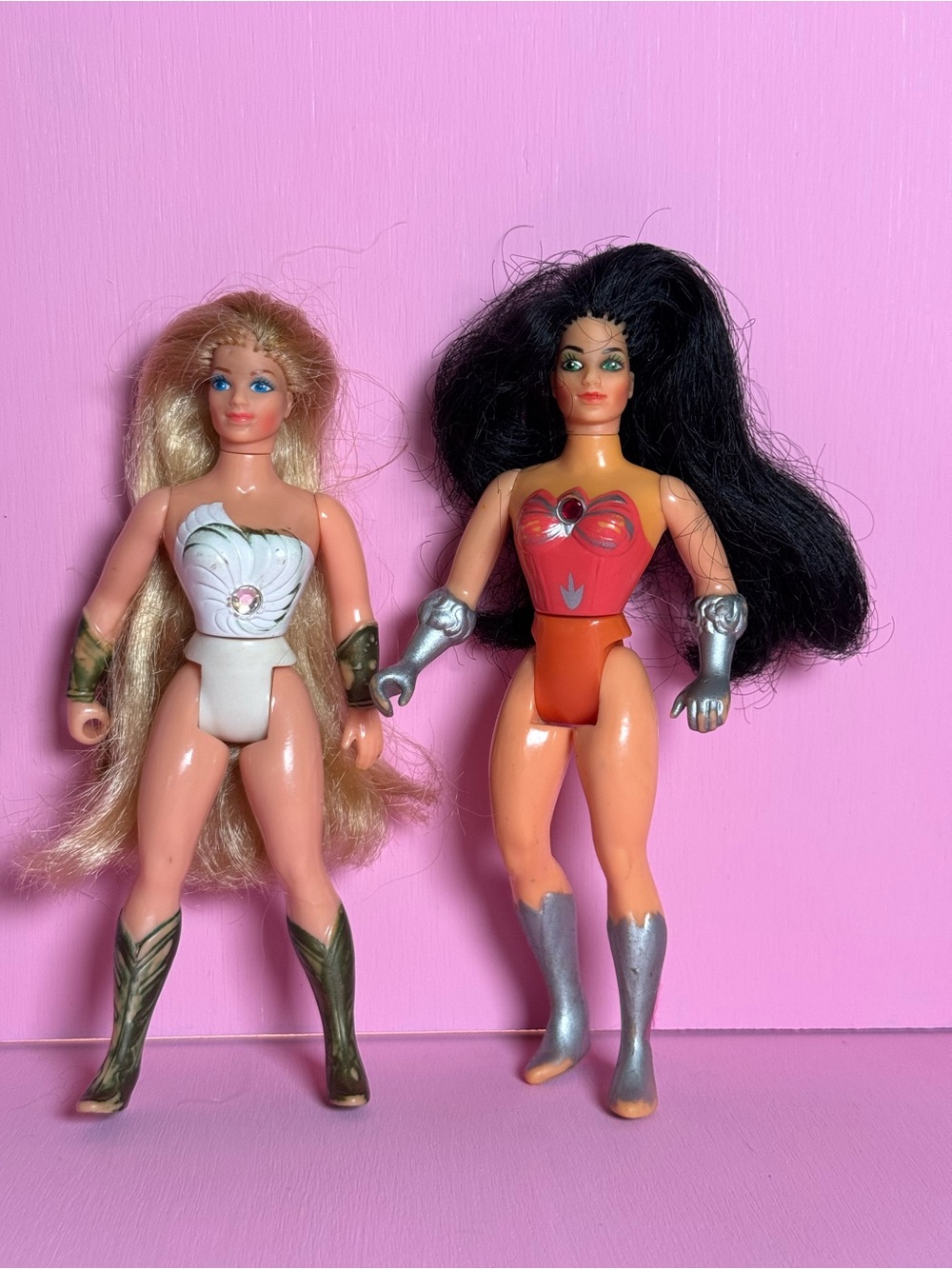 She-ra & Catra 1984 Mattel Master of the universe action figure dolls